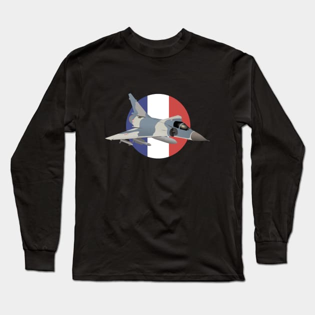 Mirage French Jet Fighter Long Sleeve T-Shirt by NorseTech